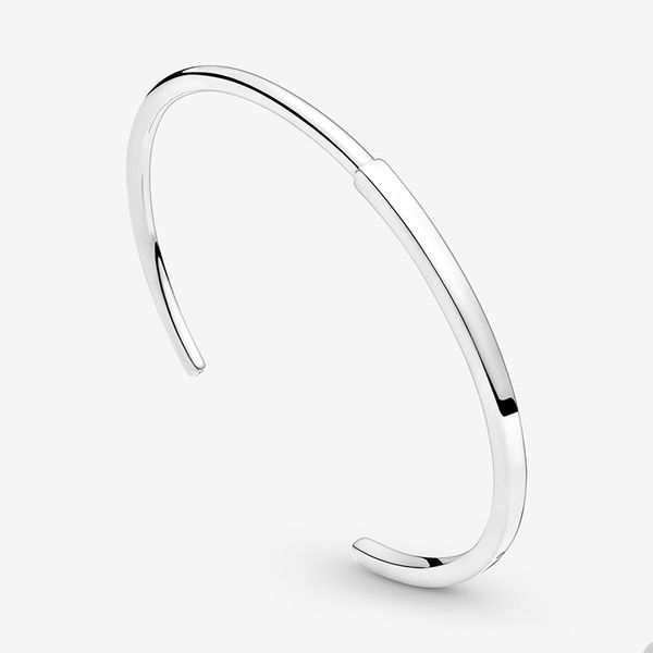 925 sterling silver signature i-d open bangle for pandora fashion party bracelet set designer jewelry for women girls girlfriend gift bracel, White
925 sterling silver signature i-d open bangle for pandora fashion party bracelet set designer jewelry for women girls girlfriend gift bracel, White