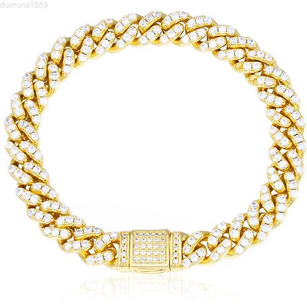 drop shipping pulsera gold filled jewelry 8.5mm 18k gold plated brass zircon cuban link bracelet, Silver
drop shipping pulsera gold filled jewelry 8.5mm 18k gold plated brass zircon cuban link bracelet, Silver