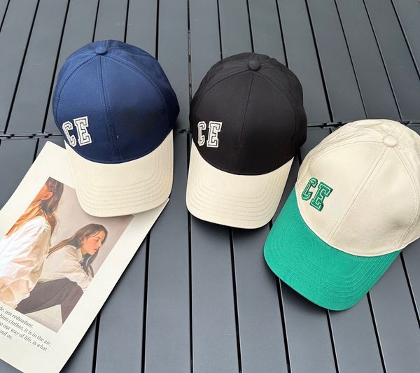 designer letter logo embroidered cotton versatile college style casual patchwork baseball cap for men and women, Blue;gray
designer letter logo embroidered cotton versatile college style casual patchwork baseball cap for men and women, Blue;gray
