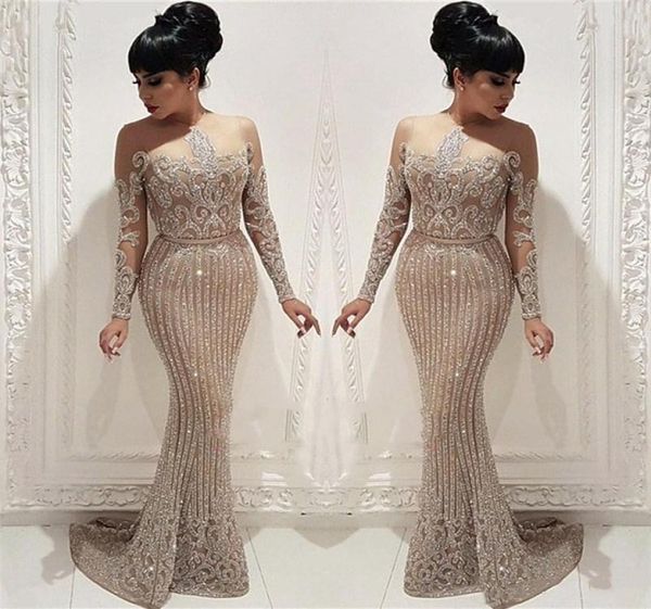 sparkling arabic sequins lace mermaid prom dresses elegant long sleeves sheer crew neck evening gowns plus size vestidos de festa 7292254, Black;red
sparkling arabic sequins lace mermaid prom dresses elegant long sleeves sheer crew neck evening gowns plus size vestidos de festa 7292254, Black;red