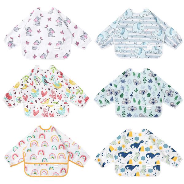 bibs burp cloths waterproof long sleeved saliva towel baby feeding with pocket cute cartoon apron children's bib baby supplies g220605
bibs burp cloths waterproof long sleeved saliva towel baby feeding with pocket cute cartoon apron children's bib baby supplies g220605
