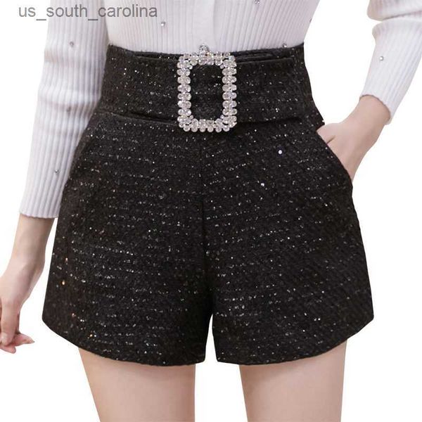fashion rhinestones tweed shorts women autumn winter sequin black womens shorts glitter diamonds belt high waist short femme l230522, White;black
fashion rhinestones tweed shorts women autumn winter sequin black womens shorts glitter diamonds belt high waist short femme l230522, White;black