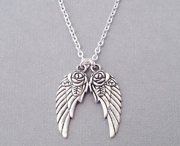 vintage silver double angel wings charms statement chain choker pendantnecklaces for woman clothing fashion jewelry bijoux 10pcs 6441378 
vintage silver double angel wings charms statement chain choker pendantnecklaces for woman clothing fashion jewelry bijoux 10pcs 6441378