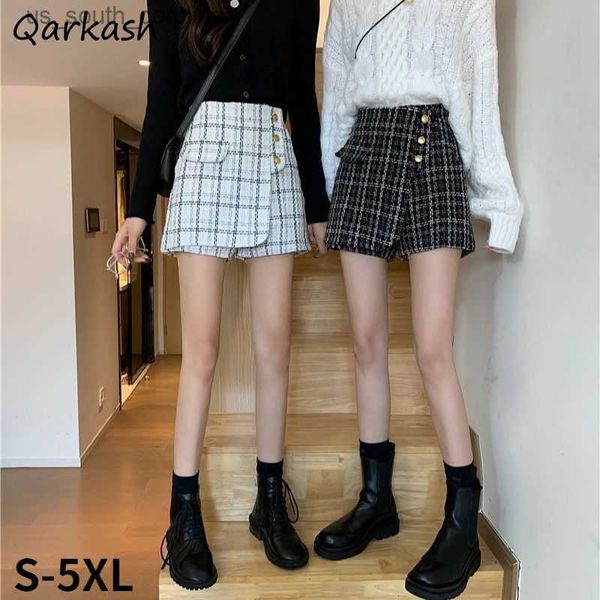 s-5xl shorts women button plaid autumn elegant design temperamnet female high waist all-match vintage woolen soft fashion simple l230522, White;black
s-5xl shorts women button plaid autumn elegant design temperamnet female high waist all-match vintage woolen soft fashion simple l230522, White;black