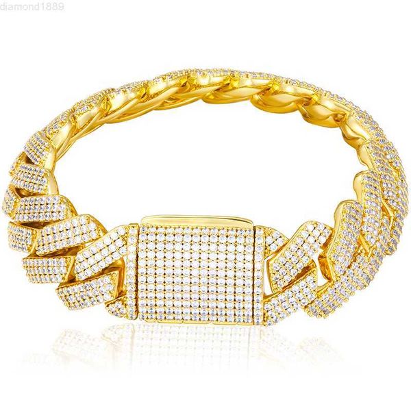 drop shipping pulseira gold vermeil jewelry 20mm chunky cuban link bracelet iced out zircon bracelet, Silver
drop shipping pulseira gold vermeil jewelry 20mm chunky cuban link bracelet iced out zircon bracelet, Silver