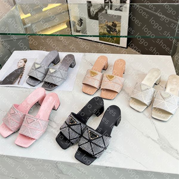 new triangle logo women slippers fashion diamond dress high heel slides slippers open toe flat head sandals, Black
new triangle logo women slippers fashion diamond dress high heel slides slippers open toe flat head sandals, Black