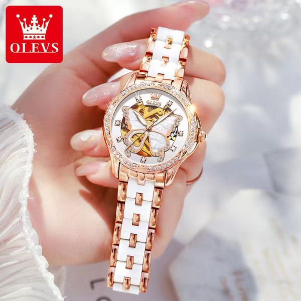 olevs women's watch fully automatic mechanical room ceramic band women's watch 35mm, Slivery;brown
olevs women's watch fully automatic mechanical room ceramic band women's watch 35mm, Slivery;brown