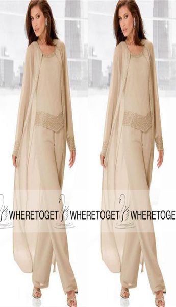 2019 champagne three pieces mother of the bride pant suits with long jackets long sleeve beaded chiffon mother plus size wedding g8915841, Black;red
2019 champagne three pieces mother of the bride pant suits with long jackets long sleeve beaded chiffon mother plus size wedding g8915841, Black;red