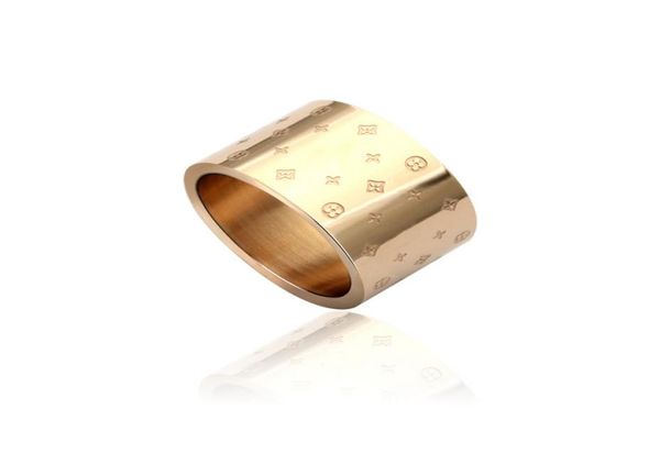 new titanium steel jewelry explosion v wide face print four leaf flower ring 18k gold couple ring3793415, Silver
new titanium steel jewelry explosion v wide face print four leaf flower ring 18k gold couple ring3793415, Silver