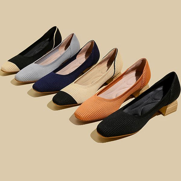 women shoes fashion high heels elastic knitted breathable square toe latex sweat-absorbing insole non slip rubber sole new 2023, Black
women shoes fashion high heels elastic knitted breathable square toe latex sweat-absorbing insole non slip rubber sole new 2023, Black
