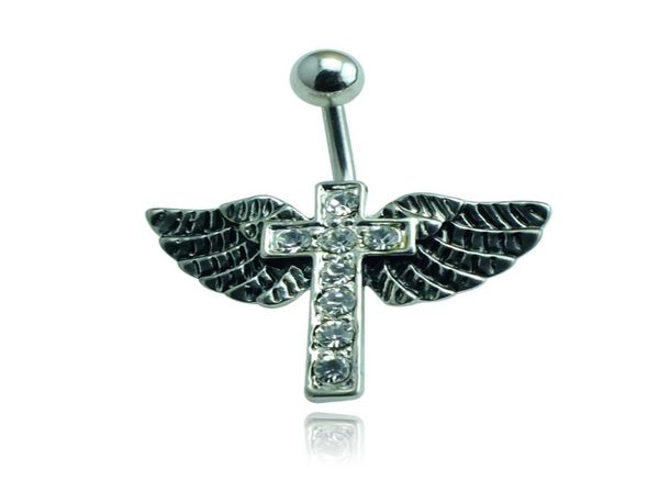 fashion belly button rings surgical steel white rhinestone retro cross wing navel rings for women body piercing jewelry9316136, Silver
fashion belly button rings surgical steel white rhinestone retro cross wing navel rings for women body piercing jewelry9316136, Silver