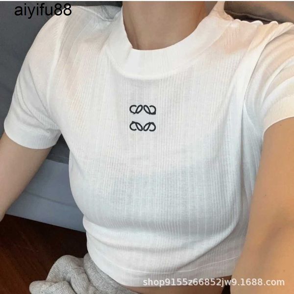 lojia 23 summer high waist short women's t-shirt embroidered elastic slim fit external transmission, White
lojia 23 summer high waist short women's t-shirt embroidered elastic slim fit external transmission, White