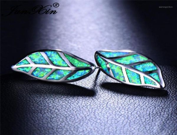 stud junxin charm plant tree leaf earrings for women silver color green white blue fire opal wedding gift15405166, Golden;silver
stud junxin charm plant tree leaf earrings for women silver color green white blue fire opal wedding gift15405166, Golden;silver