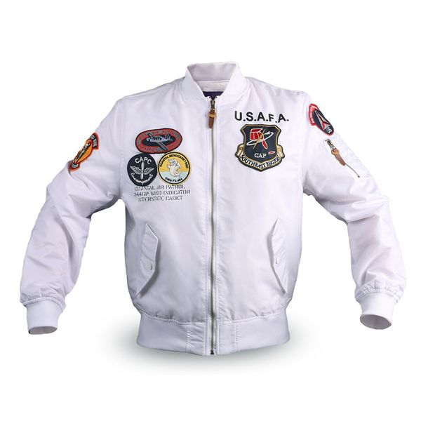 Autumn casual loose embroidery stand collar zipper man outwear white bomber jacket, Gray
Autumn casual loose embroidery stand collar zipper man outwear white bomber jacket, Gray