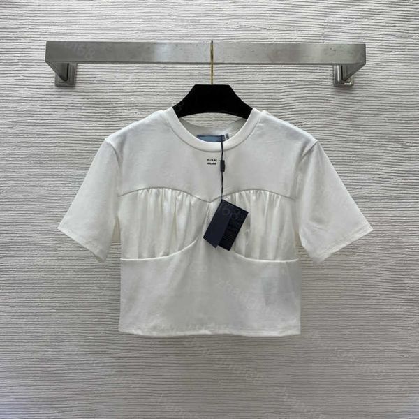 23ss womens designer clothing tee womens t-shirt round neck pure cotton chest letter logo pleated design short sleeve t-shirt womens clothes, White
23ss womens designer clothing tee womens t-shirt round neck pure cotton chest letter logo pleated design short sleeve t-shirt womens clothes, White