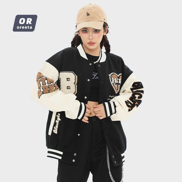 2023 autumn new american love cross flocking contrast baseball jacket men's trendy couple coat 9nm1, White;black
2023 autumn new american love cross flocking contrast baseball jacket men's trendy couple coat 9nm1, White;black