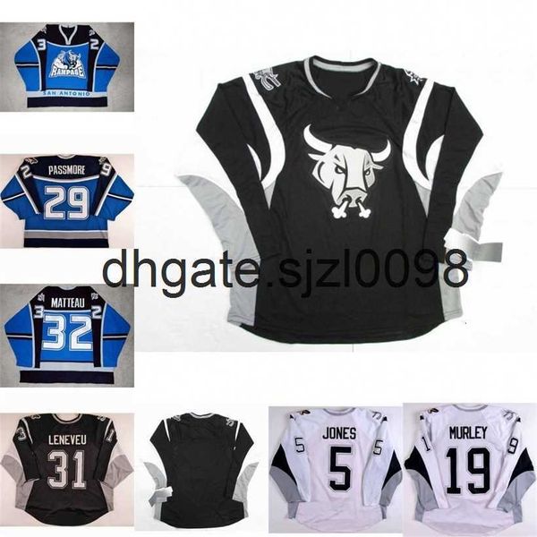 sjsj98 sanantonio rampage 5 matt jones 19 matt murley 29 steve passmore 32 stephane matteau 31 david leneveu mens womens youth hockey jersey, Black
sjsj98 sanantonio rampage 5 matt jones 19 matt murley 29 steve passmore 32 stephane matteau 31 david leneveu mens womens youth hockey jersey, Black