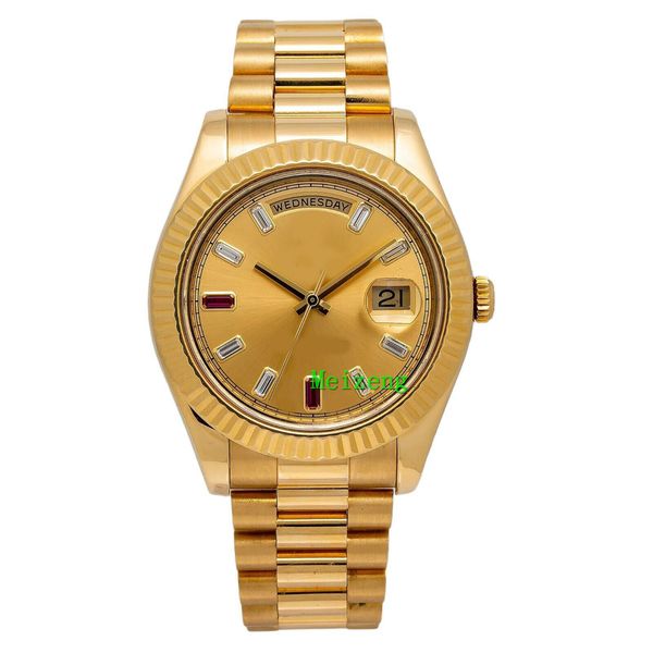 luxury wristwatch brand new men's automatic watches day date ii president watch 41mm 218238 diamond and ruby dial yellow gold, Slivery;brown
luxury wristwatch brand new men's automatic watches day date ii president watch 41mm 218238 diamond and ruby dial yellow gold, Slivery;brown