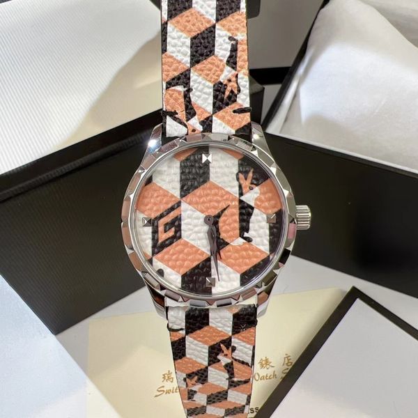 new luxury fashion watches swiss quartz movement color doodle dial stainless steel woman designer watches sapphire crystal leather strap, Slivery;brown
new luxury fashion watches swiss quartz movement color doodle dial stainless steel woman designer watches sapphire crystal leather strap, Slivery;brown