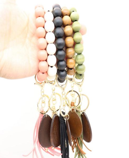 wooden bead wrist stretch keychain bracelet with tassel wristband bangle keychain9613069, Silver
wooden bead wrist stretch keychain bracelet with tassel wristband bangle keychain9613069, Silver