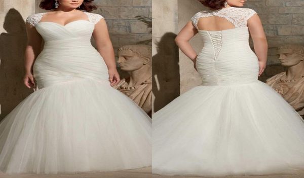 vintage plus size mermaid wedding dresses lace applique pleats trumpet bridal gowns sweep train cap sleeve wedding dress8232316, White
vintage plus size mermaid wedding dresses lace applique pleats trumpet bridal gowns sweep train cap sleeve wedding dress8232316, White
