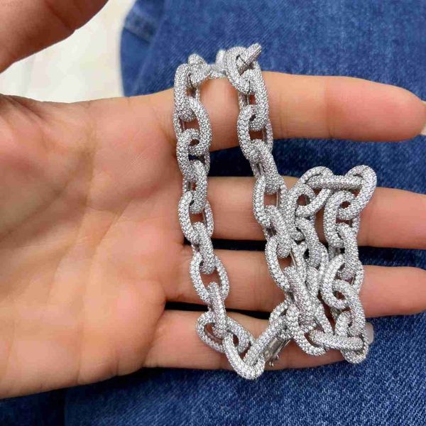 luxury iced out bling full paved 5a round cz men jewelry oval cuban link chain heavy rock cool hip hop necklace, Silver
luxury iced out bling full paved 5a round cz men jewelry oval cuban link chain heavy rock cool hip hop necklace, Silver