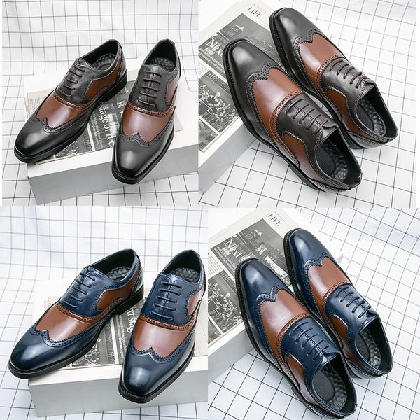 luxury brand new men shoes fashion color blocking rs genuine leather loafers shoes men business office formal dress shoes oxford shoes, Black
luxury brand new men shoes fashion color blocking rs genuine leather loafers shoes men business office formal dress shoes oxford shoes, Black