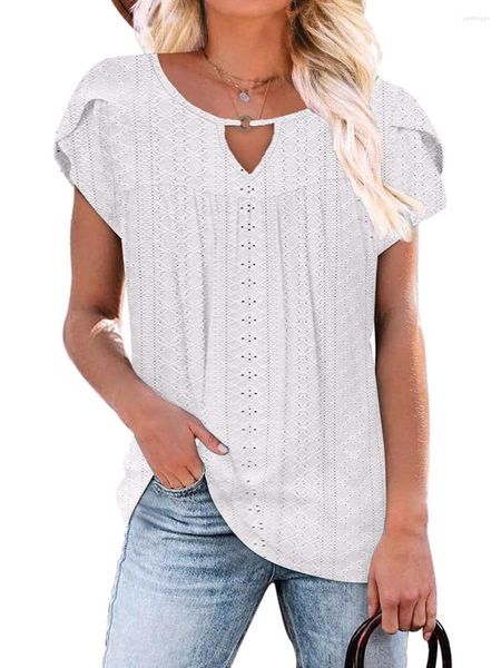 women's t shirts women s short petal sleeve tunic solid color crew neck t-shirts fashion casual summer loose fit, White
women's t shirts women s short petal sleeve tunic solid color crew neck t-shirts fashion casual summer loose fit, White