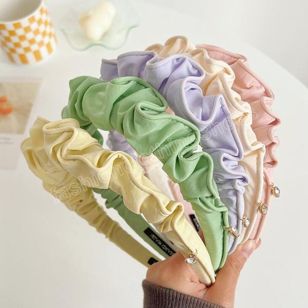fashion headband for women handmade pleated flower hairband cool light color turban summer headwear, Slivery;white
fashion headband for women handmade pleated flower hairband cool light color turban summer headwear, Slivery;white