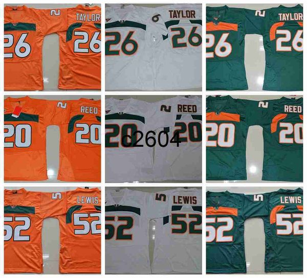 c2604 vintage miami hurricanes college football jerseys green 26 sean taylor 52 ray lewis r.lewis 20 ed reed university shirts orange white, Black
c2604 vintage miami hurricanes college football jerseys green 26 sean taylor 52 ray lewis r.lewis 20 ed reed university shirts orange white, Black
