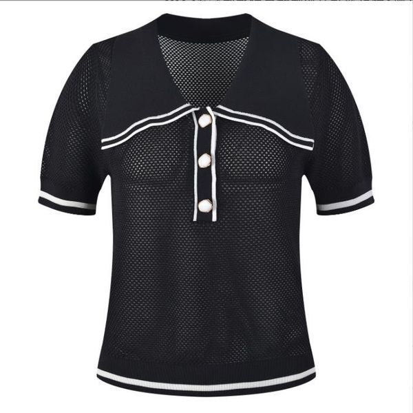 603 l 2023 summer sweaters women's pullover sweater white green black striped lapel neck short sleeve brand same style women's yl, White;black
603 l 2023 summer sweaters women's pullover sweater white green black striped lapel neck short sleeve brand same style women's yl, White;black