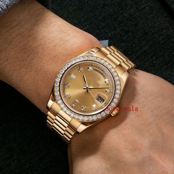 new ii watch 41mm 218348 yellow gold factory diamond dial and bezel watch movement 904l automatic mens bracelet waterproof men's watche, Slivery;brown
new ii watch 41mm 218348 yellow gold factory diamond dial and bezel watch movement 904l automatic mens bracelet waterproof men's watche, Slivery;brown