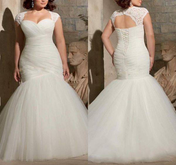 vintage plus size mermaid wedding dresses lace applique pleats trumpet bridal gowns sweep train cap sleeve wedding dress3859760, White
vintage plus size mermaid wedding dresses lace applique pleats trumpet bridal gowns sweep train cap sleeve wedding dress3859760, White