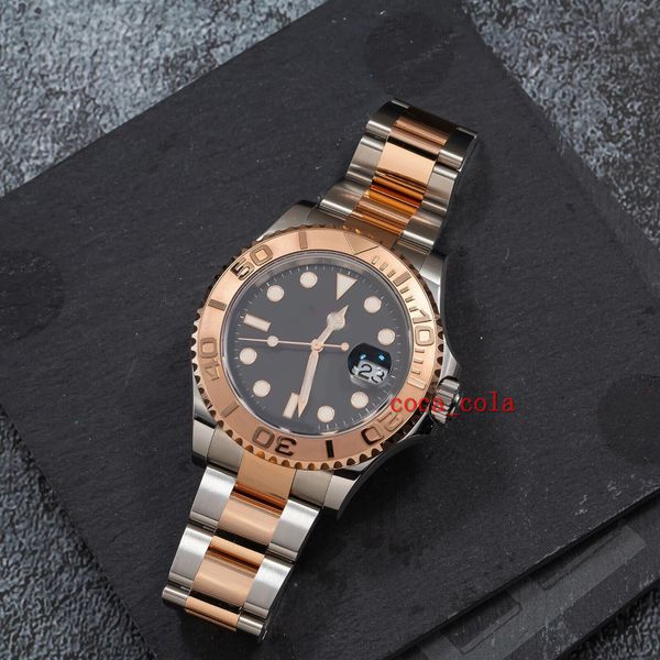 new 40mm black dial with two tone watch movement 904l automatic mens bracelet waterproof men's watches, Slivery;golden
new 40mm black dial with two tone watch movement 904l automatic mens bracelet waterproof men's watches, Slivery;golden