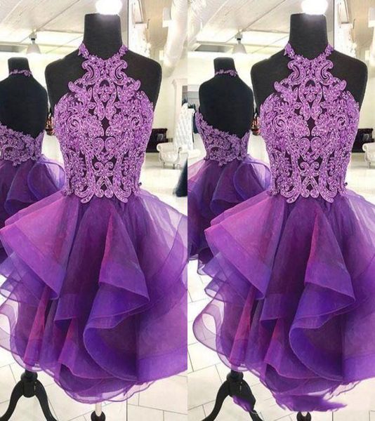 2020 purple a line homecoming dresses halter mini short organza crystal backless bling short prom dresses junior party cockta9293613, Black;pink
2020 purple a line homecoming dresses halter mini short organza crystal backless bling short prom dresses junior party cockta9293613, Black;pink