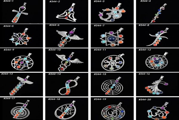 whole 22 mix style natural crystal gemstone pendant seven chakra religious pendant alloy inlaid gemstone pendant 0124545170, Silver
whole 22 mix style natural crystal gemstone pendant seven chakra religious pendant alloy inlaid gemstone pendant 0124545170, Silver
