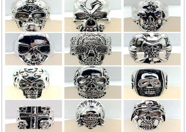 whole 30pcs men039s mix style big size skull carved biker silver plated rings jewelry punk skeleton ring4776080
whole 30pcs men039s mix style big size skull carved biker silver plated rings jewelry punk skeleton ring4776080