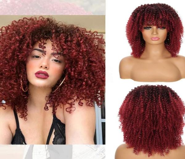 short hair afro kinky curly wigs with bangs african synthetic ombre 1 burgundy glueless wigs for black women high temperature8771354
short hair afro kinky curly wigs with bangs african synthetic ombre 1 burgundy glueless wigs for black women high temperature8771354