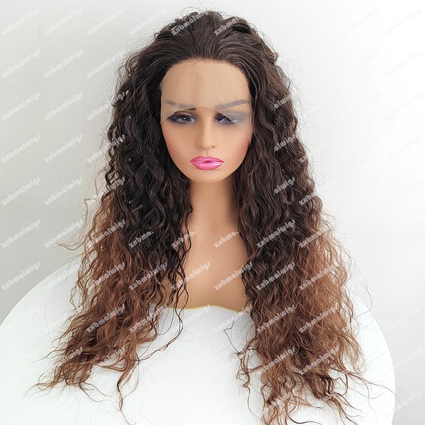 ombre brown preplucked 26 inch long glueless loose curly lace front wig babyhair heat temperature 180%density daily cosplay, Black
ombre brown preplucked 26 inch long glueless loose curly lace front wig babyhair heat temperature 180%density daily cosplay, Black
