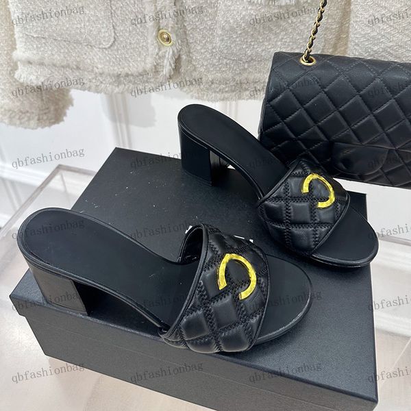 designer womens slippers chunky heel sandals diamond check gold hardware c-buckle high heels 7cm shoes outdoor beach shoes dress shoe mule f, Black
designer womens slippers chunky heel sandals diamond check gold hardware c-buckle high heels 7cm shoes outdoor beach shoes dress shoe mule f, Black