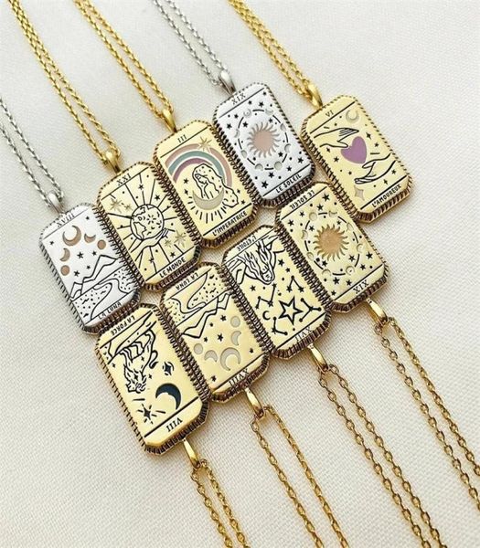 creative gothic tarot card retro women039s 16k gold plated pendant necklace square sun moon world love couple party necklaces6897039, Silver
creative gothic tarot card retro women039s 16k gold plated pendant necklace square sun moon world love couple party necklaces6897039, Silver