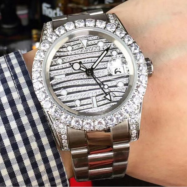 diamond watch automatic mechanical movement men wristwatch 40mm stainless steel 904l designer bracelet business wristband montre de luxe gif, Slivery;brown
diamond watch automatic mechanical movement men wristwatch 40mm stainless steel 904l designer bracelet business wristband montre de luxe gif, Slivery;brown