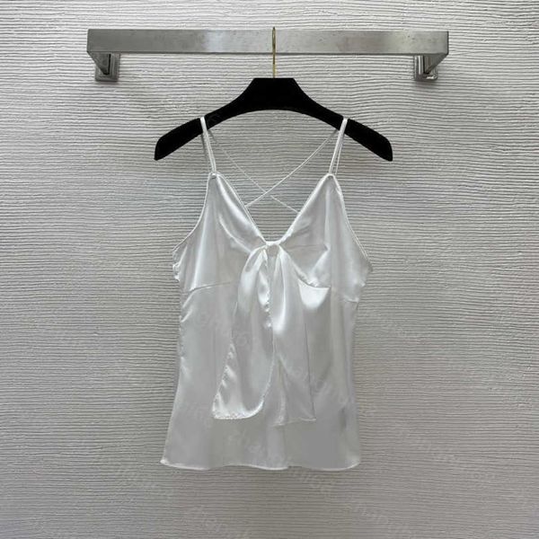 23ss womens designer clothing tank sling new metal accessories decorative bow imitation silk smooth satin vest leggings small suspender vest, Black;white
23ss womens designer clothing tank sling new metal accessories decorative bow imitation silk smooth satin vest leggings small suspender vest, Black;white