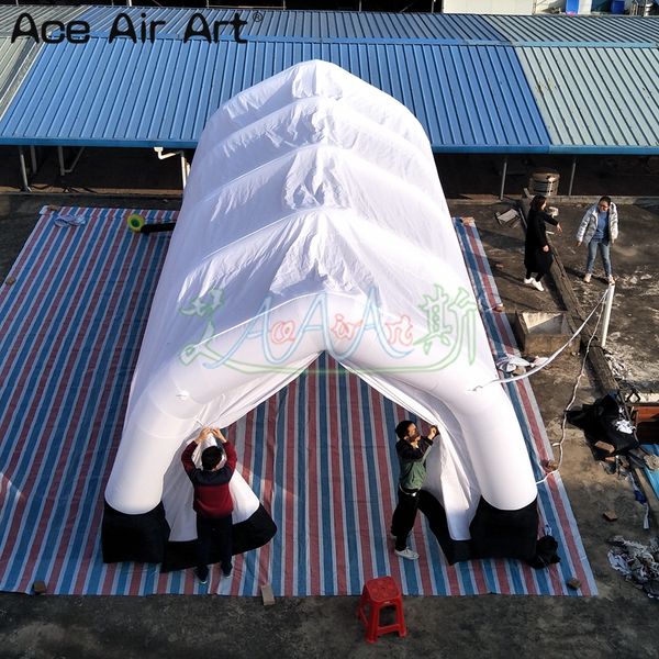 Image of Custom New Arrival 8mL x 4.5mW x 3mH (26x15x10ft) Popular Portable White Inflatable Wedding Tent Inflatable Tunnel Tent for Event Trade Show