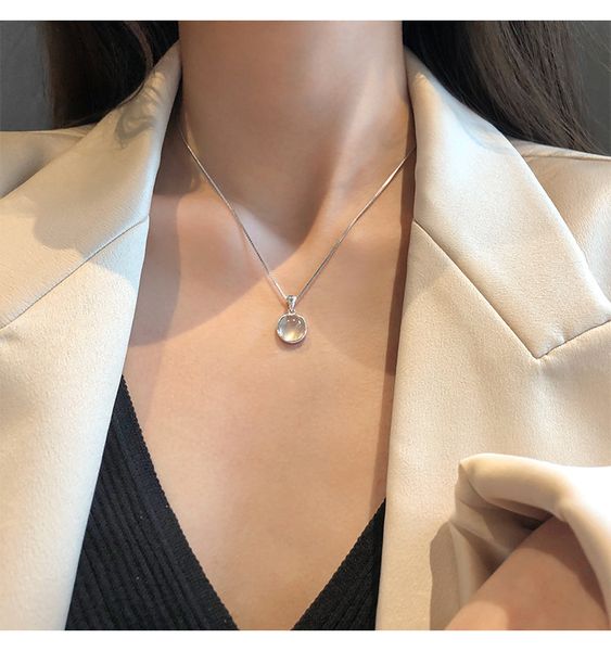 pendant necklaces s925 sterling silver cat's eye stone round pendant necklace design sense small female collar chain light luxury sweat
pendant necklaces s925 sterling silver cat's eye stone round pendant necklace design sense small female collar chain light luxury sweat