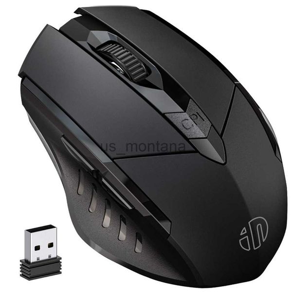 Image of Mice Bluetooth Compatible Mouse Rechargeable 24G INPHIC PM6 Wireless Mouse Office Mute Support PC Laptop Tablet Smartphone Universal J230606