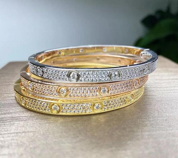 2023 luxury fine brand pure sterling silver jewelry for women easy lock bangle rose yellow gold full diamond love bangle wedding engagement, Golden;silver
2023 luxury fine brand pure sterling silver jewelry for women easy lock bangle rose yellow gold full diamond love bangle wedding engagement, Golden;silver