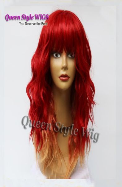 new arrival medium length heat resistant wig synthetic water deep curly wave two tone ombre mermaid red hair wig wigs with bangs4045228, Black
new arrival medium length heat resistant wig synthetic water deep curly wave two tone ombre mermaid red hair wig wigs with bangs4045228, Black