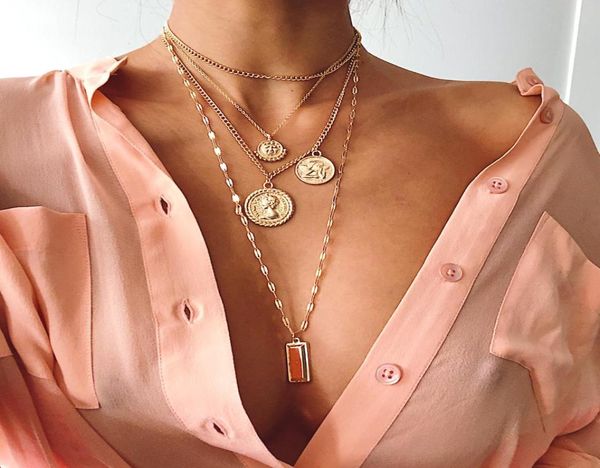 fashion multilayers gold chain figure coin pendant necklaces pendant bohemian jewelry for women party gift7100295, Silver
fashion multilayers gold chain figure coin pendant necklaces pendant bohemian jewelry for women party gift7100295, Silver