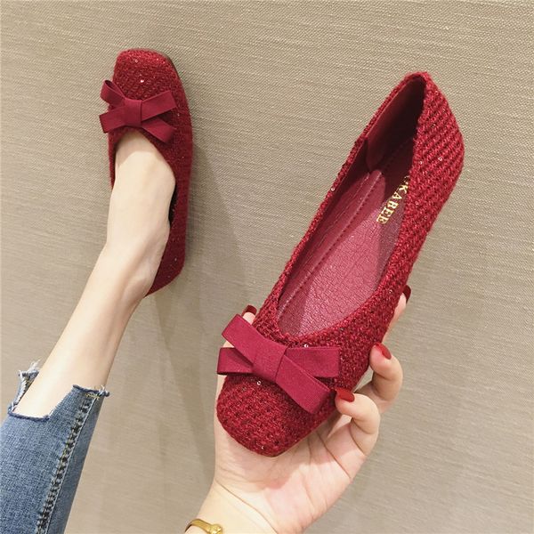 2021 nude shoes black flat heel shoes for women red flats with bowknot square head butterfly knot solid color 31 32 33 44 45
2021 nude shoes black flat heel shoes for women red flats with bowknot square head butterfly knot solid color 31 32 33 44 45